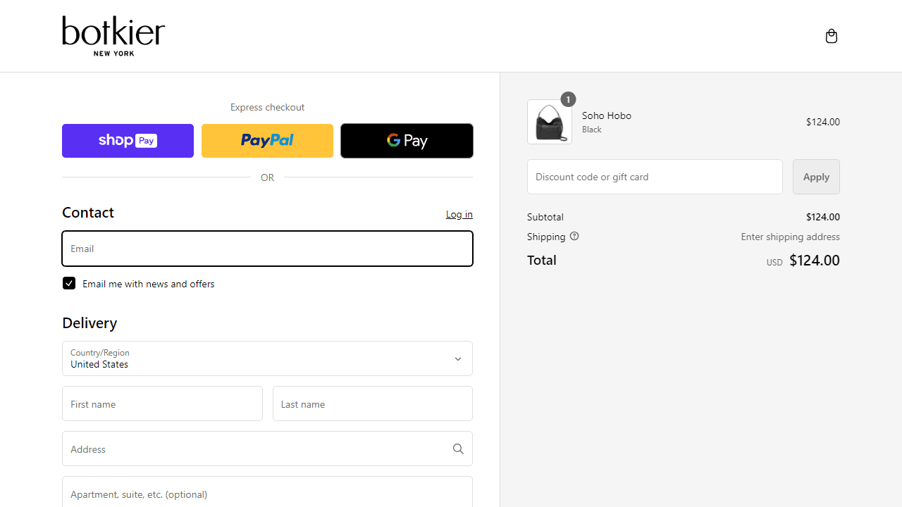 How to apply Botkier coupon code